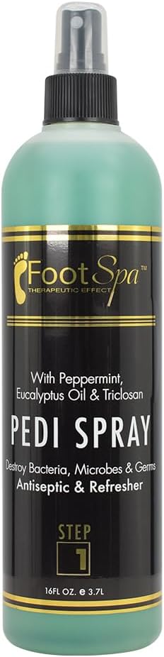 Pedi Spray Antiseptic, Mint & Eucalyptus - Refreshing Foot Care (16 oz)