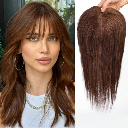 14 Inch- Straight Hair Topper: Brown