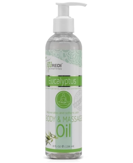 SpaREDI Eucalyptus Body and Massage Oil 8oz