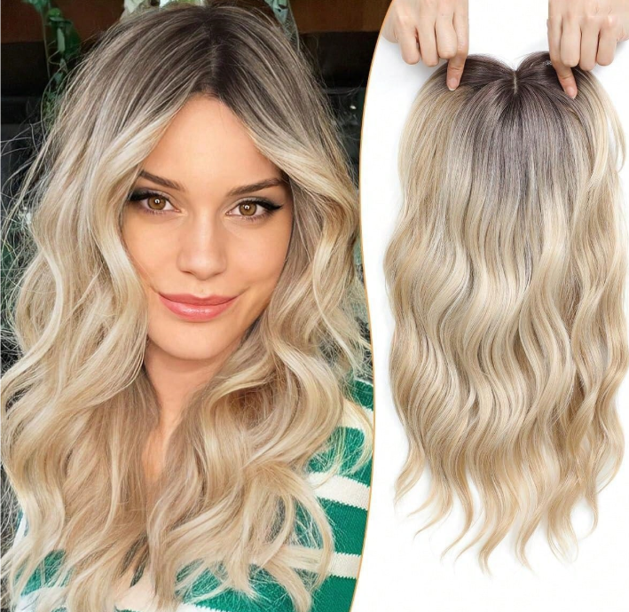 10 Inch- Straight Hair Topper: Blonde