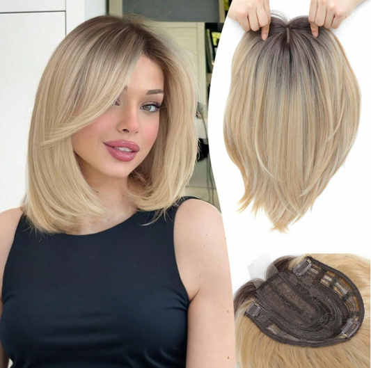 12 Inch-Hair Topper: Blonde