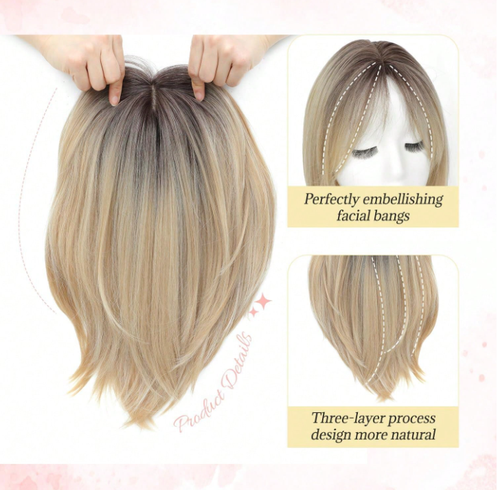 12 Inch-Hair Topper: Blonde