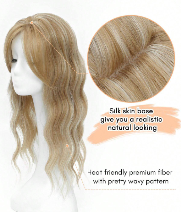 20 Inch-Blonde Hair Topper
