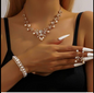 Crystal Necklace Earrings Jewelry Sets