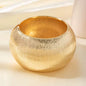 2025 New Punk Design Gold Plated Fashion Bangle Personality Wide Bangle for Women