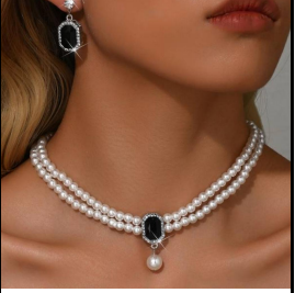 3-Piece Retro Palace Style Green Fashion Jewelry Set