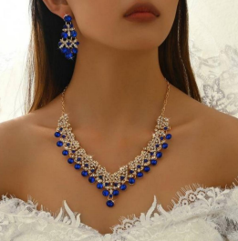 Elegant Bridal Jewelry Set: Korean Crystal Set