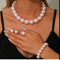 Vintage Five Piece Pearl French Jewelry Set
