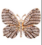 Crystal Rhinestone Butterfly Brooch