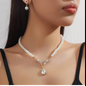 Pearl Necklace and Earring Women Jewelry Set
