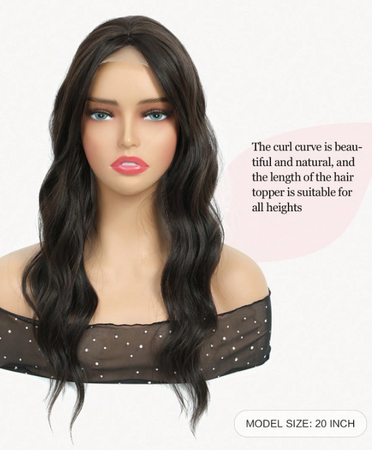 20 Inch- Hair Topper: Black