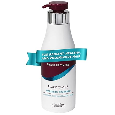 Mon Platin Black Caviar Volumizer Shampoo, for fine, thin, and fragile hair 500ml (17fl oz)
