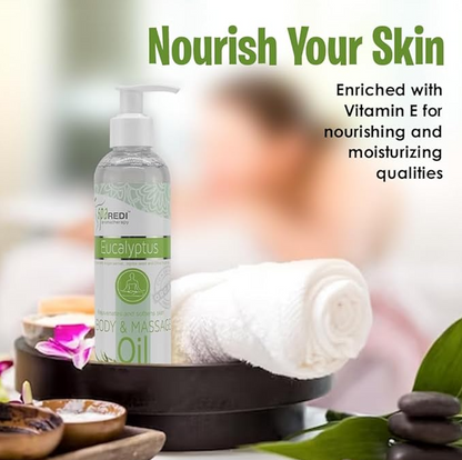 SpaREDI Eucalyptus Body and Massage Oil 8oz