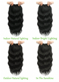 18 Inch- Wavy Hair Topper: Black
