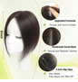 10 Inch-Straight Hair Topper: Black